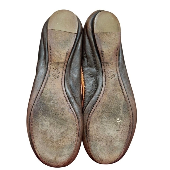 Tory Burch brown and orange ballet flats. Size 7.5 - Picture 8 of 9